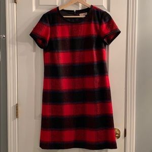 NWT Brooks Brothers Red Fleece Plaid Shift Dress